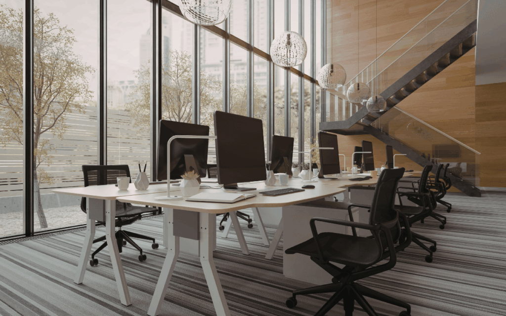 sala de reuniones equipada con muebles de oficina modernos en Barcelona diseño actual