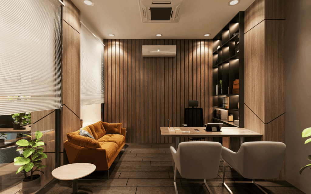 espacio de trabajo con muebles de oficina modernos en Barcelona estilo abierto y funcional